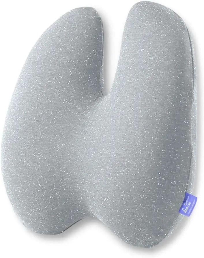 

Ergonomic Lumbar Support Pillow for Back Pain Relief - Adjustable Strap for Office Chair, Car, Sofa, Plane - Grey