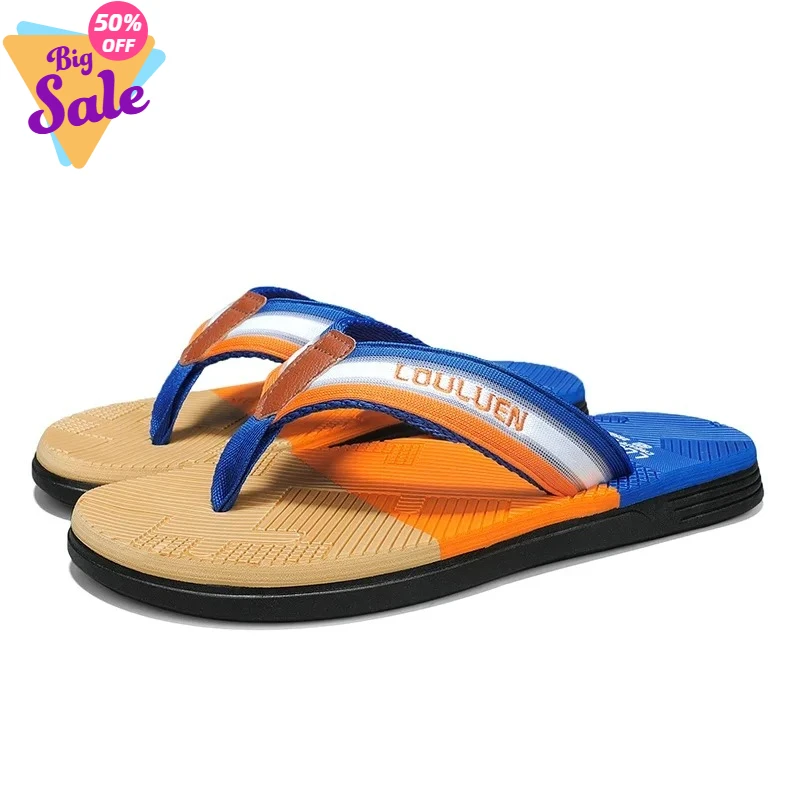 

2026 Summer High Quality Brand Men Flip Flops Summer Beach Flip Flops Men Outdoor Casual Sneakers Breathable Men Beach Slippers