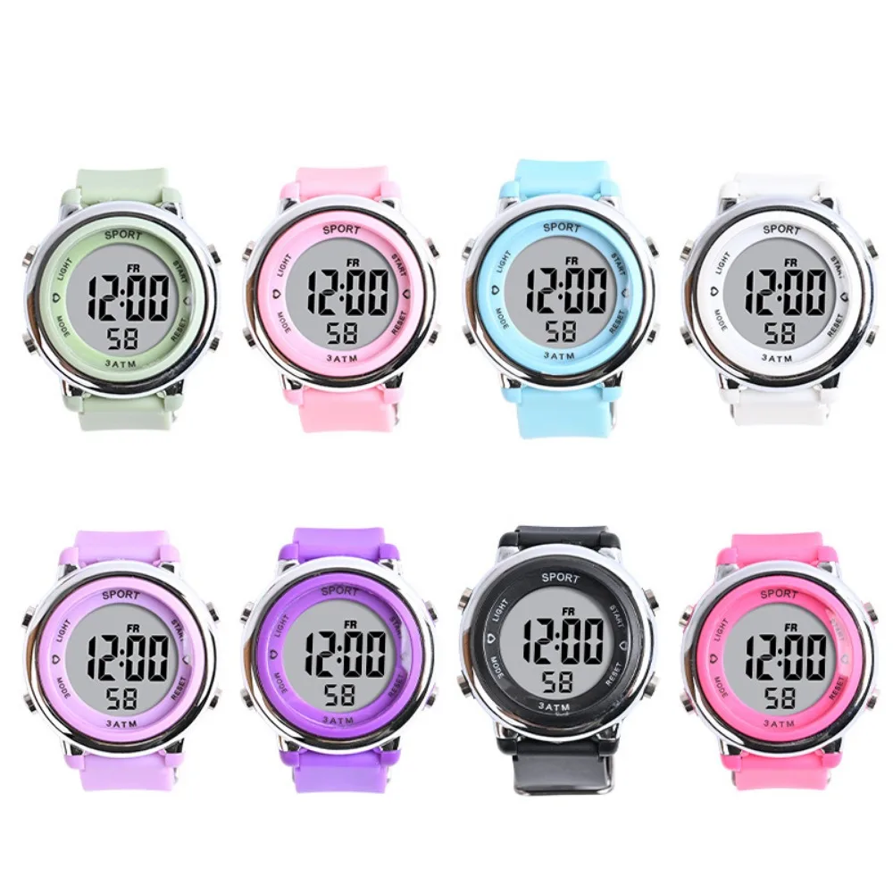 Relojes digitales con pantalla LED para niños y niñas, reloj despertador deportivo, calendario luminoso, resistente al agua, reloj de pulsera electrónico para niños