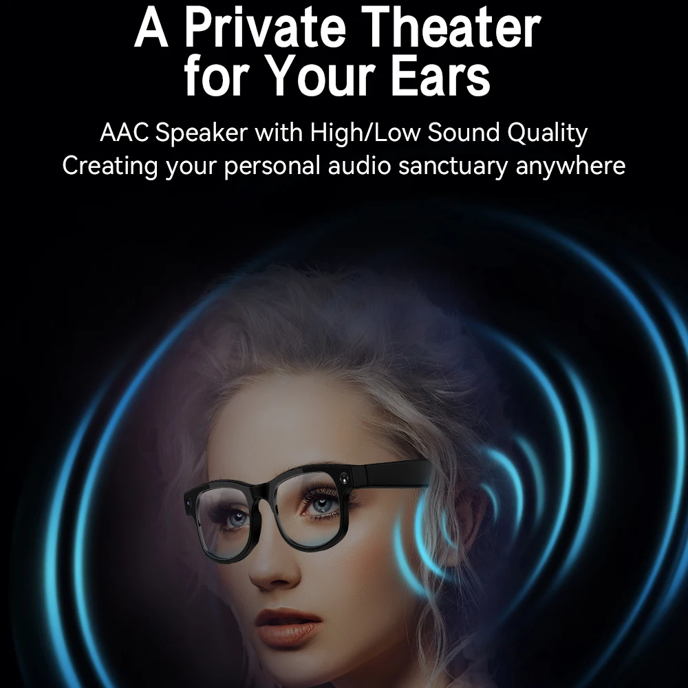 Smart Photo Glasses 800W Pixels Video Record Al Recognition Translation Blue Tooth Call Music Playing Al Interaction Sunglasses