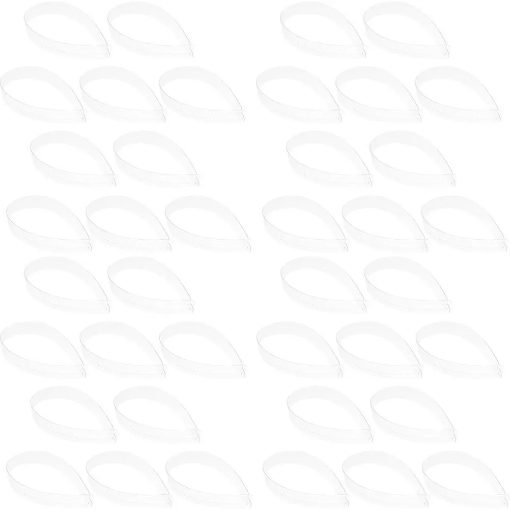 

80Pcs Plastic Shirt Collar Strips Durable Adjustable Transparent Shirt Collar Supports Fixing Strips for Dress Shirts