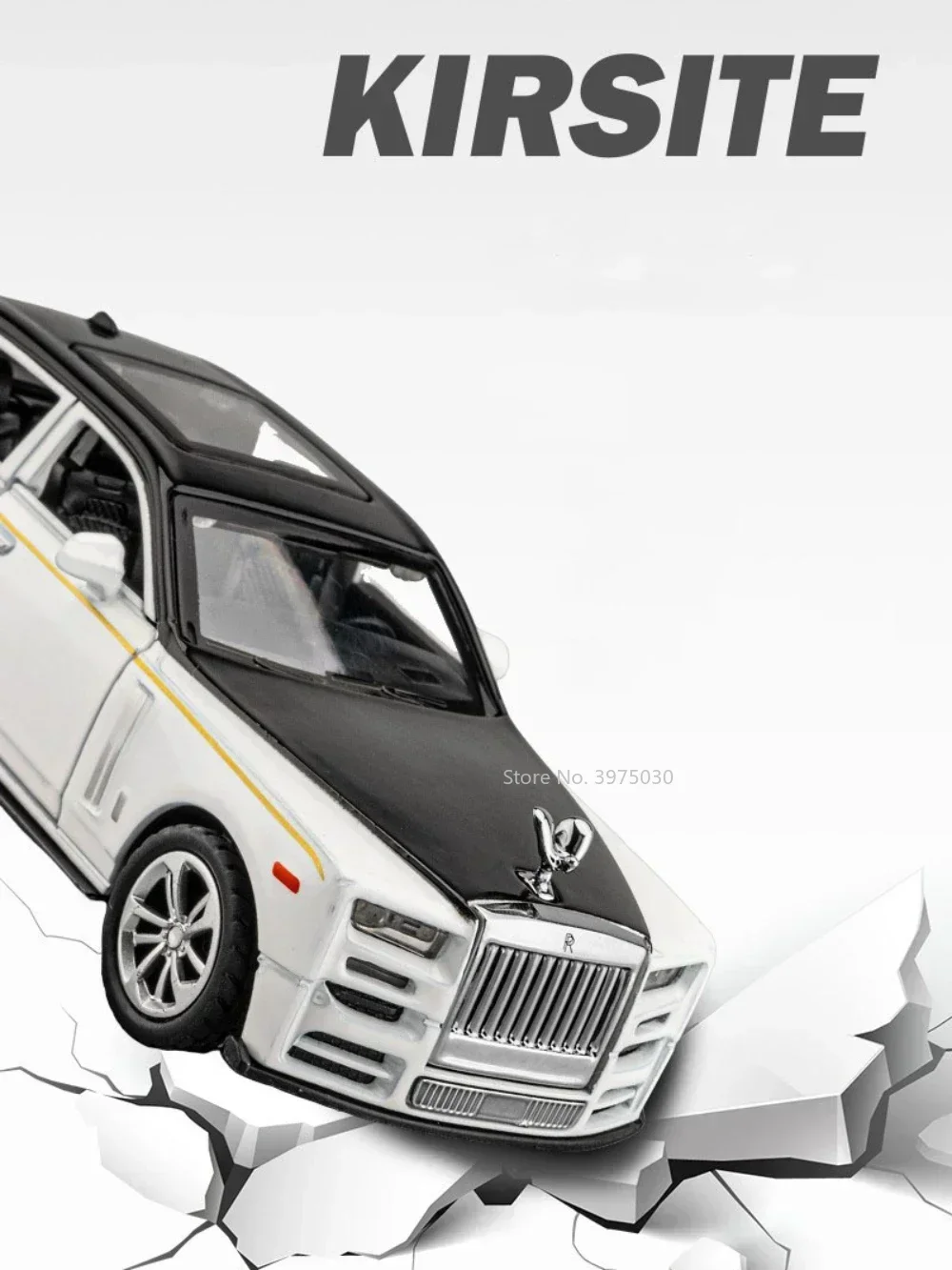 1/36 Rolls Royce Phantom Car Model Alloy Diecast Simulation Toy with Sound Light 2 Doors Opened Toys for Kids Christmas Gifts