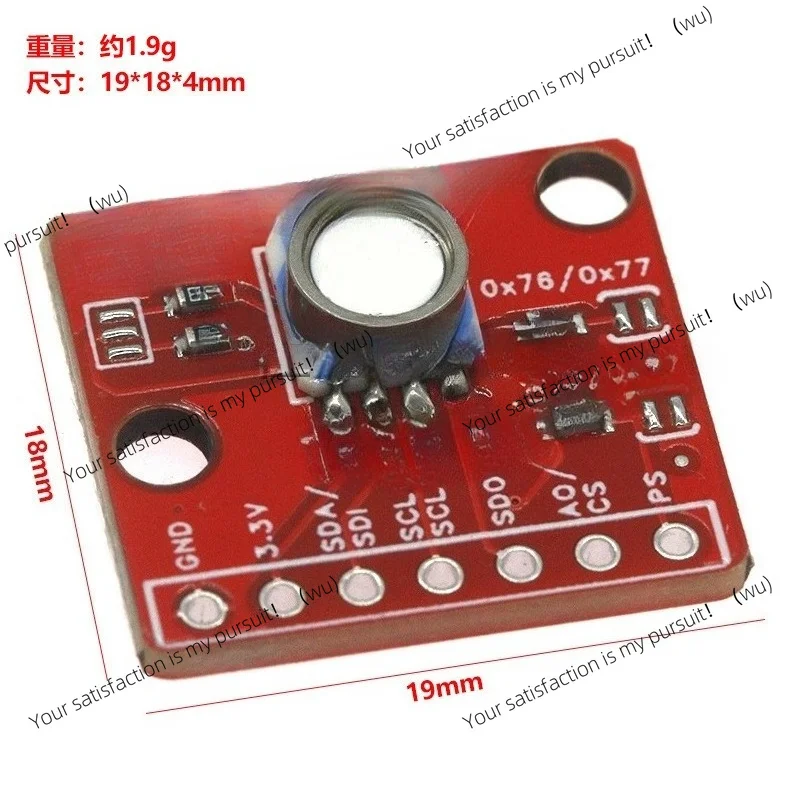 For Liquid Gas Fluid Measurement GY-MS5803-14BA High Precision Pressure Altitude Sensor Module Waterproof Red