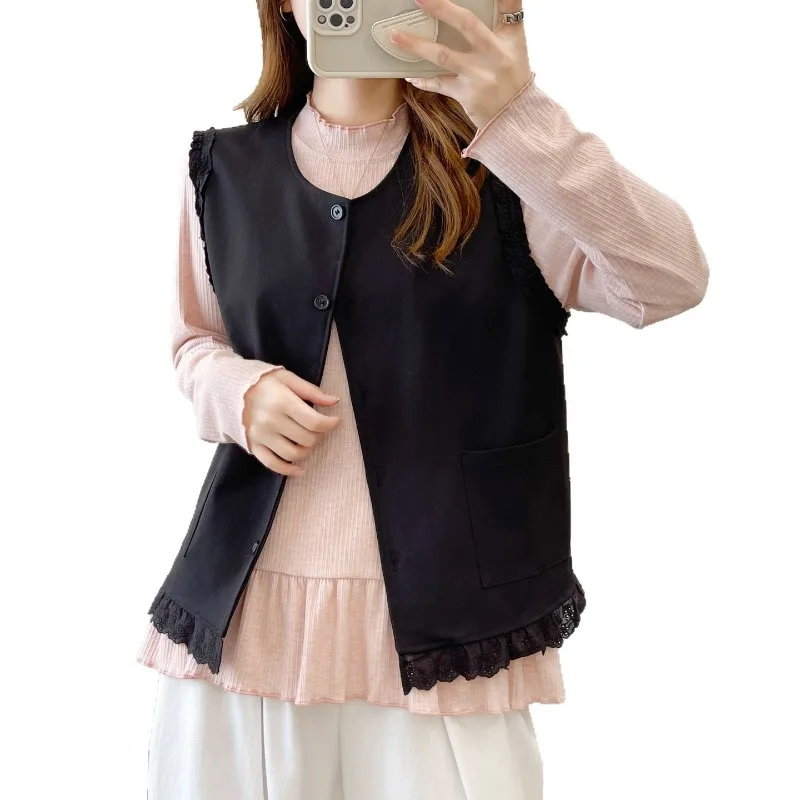 Women Long Sleeve T Shirt Autumn Simple Ruffled Hem Slim Hide Belly Outerwear Base Top