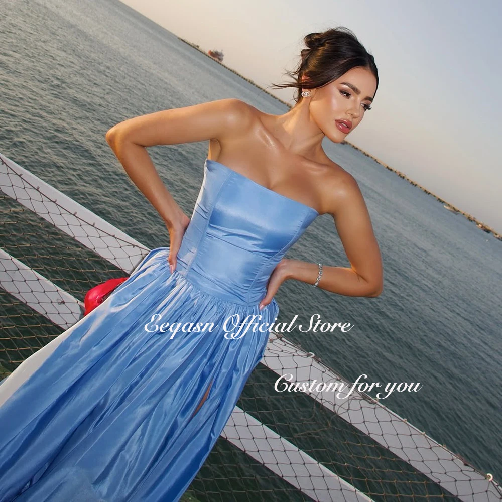 Luxury Evening Dresses 2026 Women\'s Dress Robe Grace Robes De Wedding A Line Satin Split Special Occasion Dresses Customized