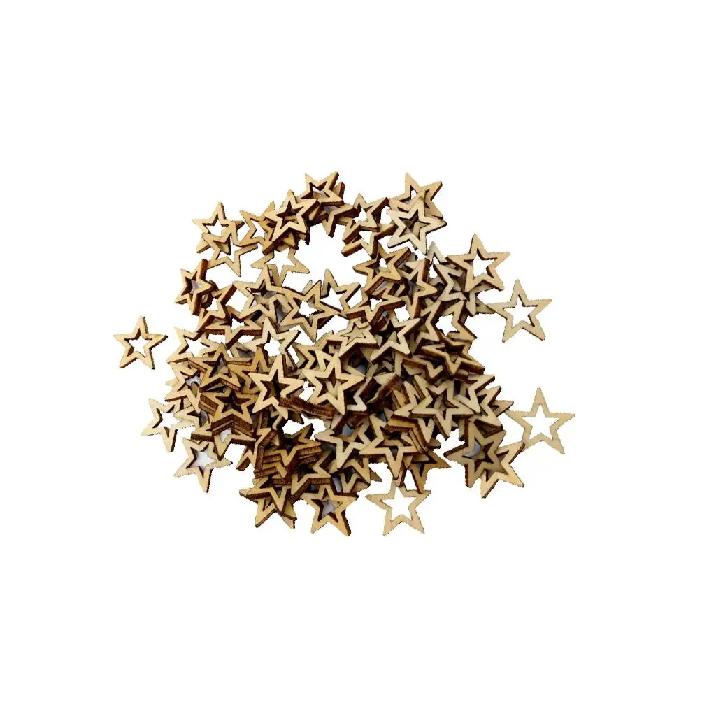 100 20mm Natural Shapes Embellishment for Scrapbooking Card Making