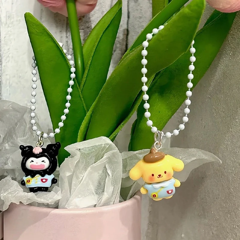 Cartoon Sanrio Pendant Keychain Anime Hello Kitty Kuromi Cute Key Holder Backpack Pendant Decoration For Girls Birthday Gifts