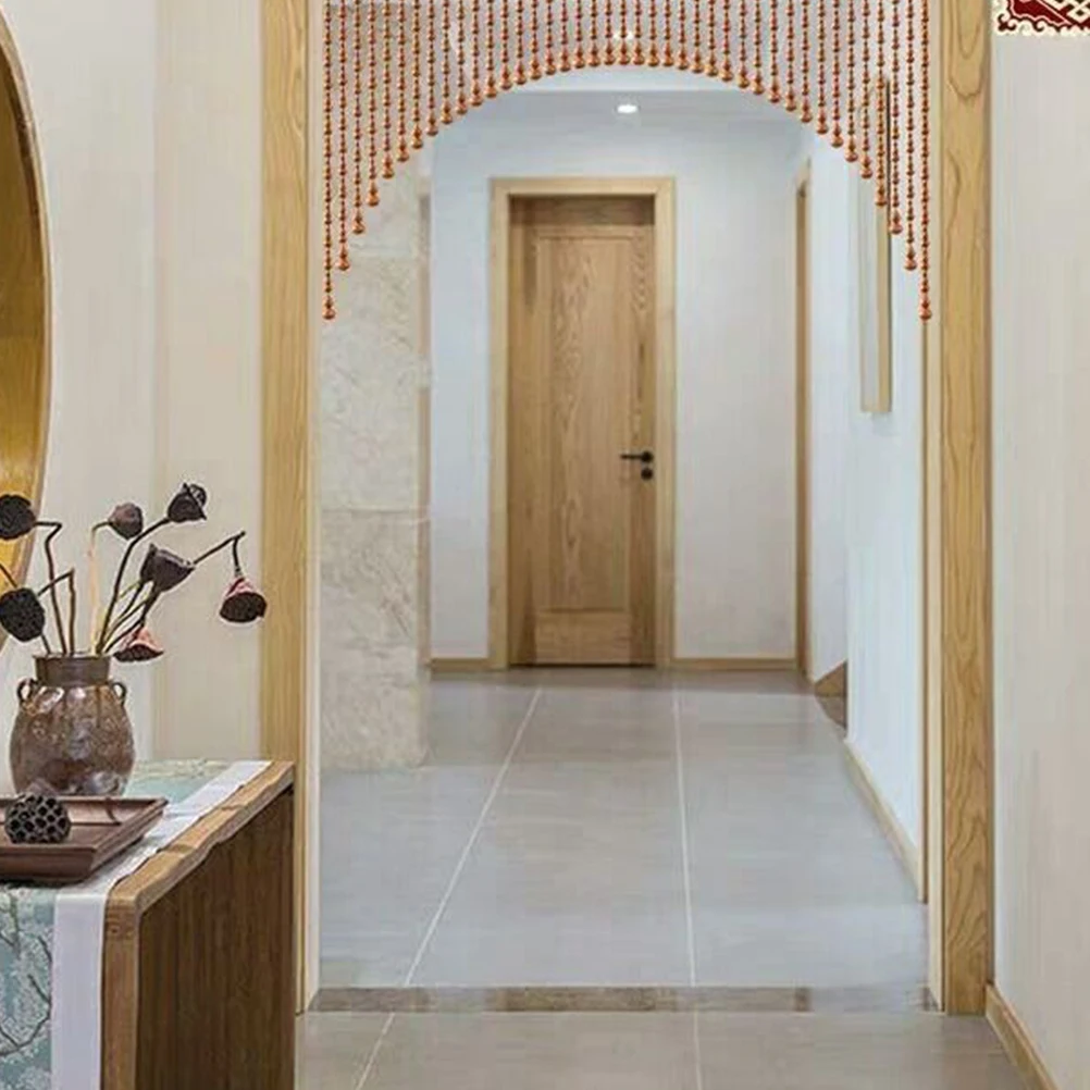 

50pcs Wooden Gourd Bead Door Curtain Decor Home Hotel Tearoom Decoration Smooth Fine Polished Decorative Accessory
