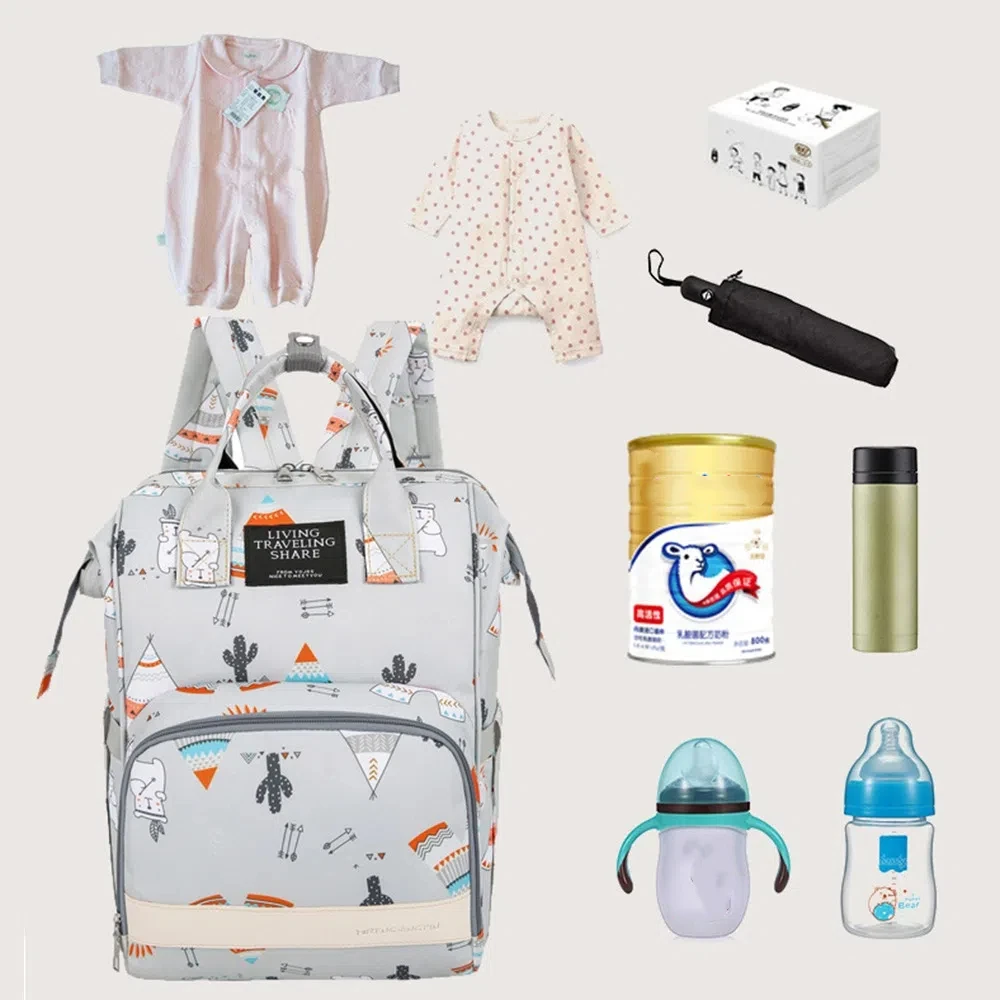 

Multifunctional Mommy Backpack Durable Material Large Capacity Breastfeeding Bag Wear-resistant Maternity Design Travel Backpack