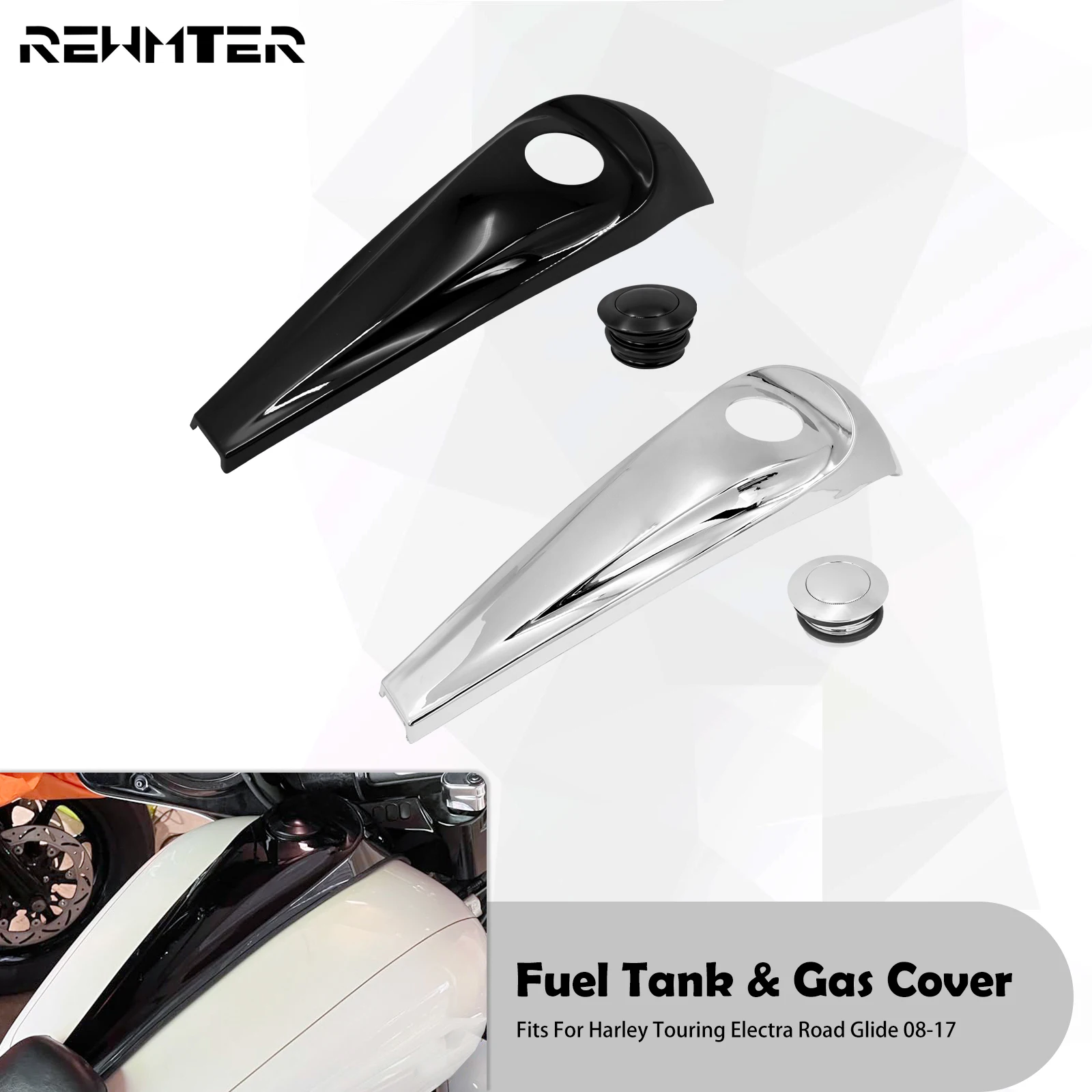 

Motorcycle Fule Tank Covers Dash Fuel Console Gas Cap For Harley Touring Electra Street Glide FLHTK Limited Road Glide 2008-2023