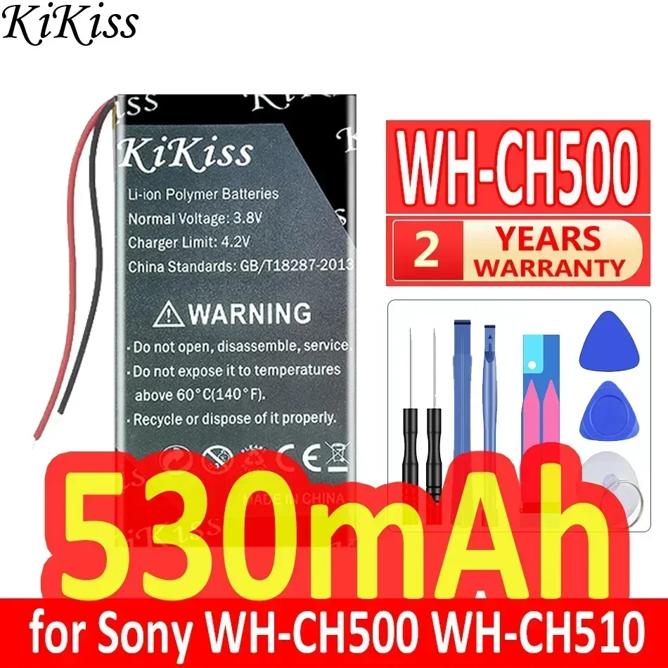 KiKiss Battery 530mAh for Sony WH-CH500 WH-CH510 WF-H800 WF-XB700 Charging box