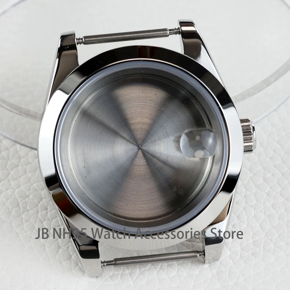 NONE 36mm/39mm Silber nh35 Uhrengehäuse Saphirglas wasserdicht passen nh35 nh36 nh34 Uhrwerk gute Qualität Austern Edelstahl 5
