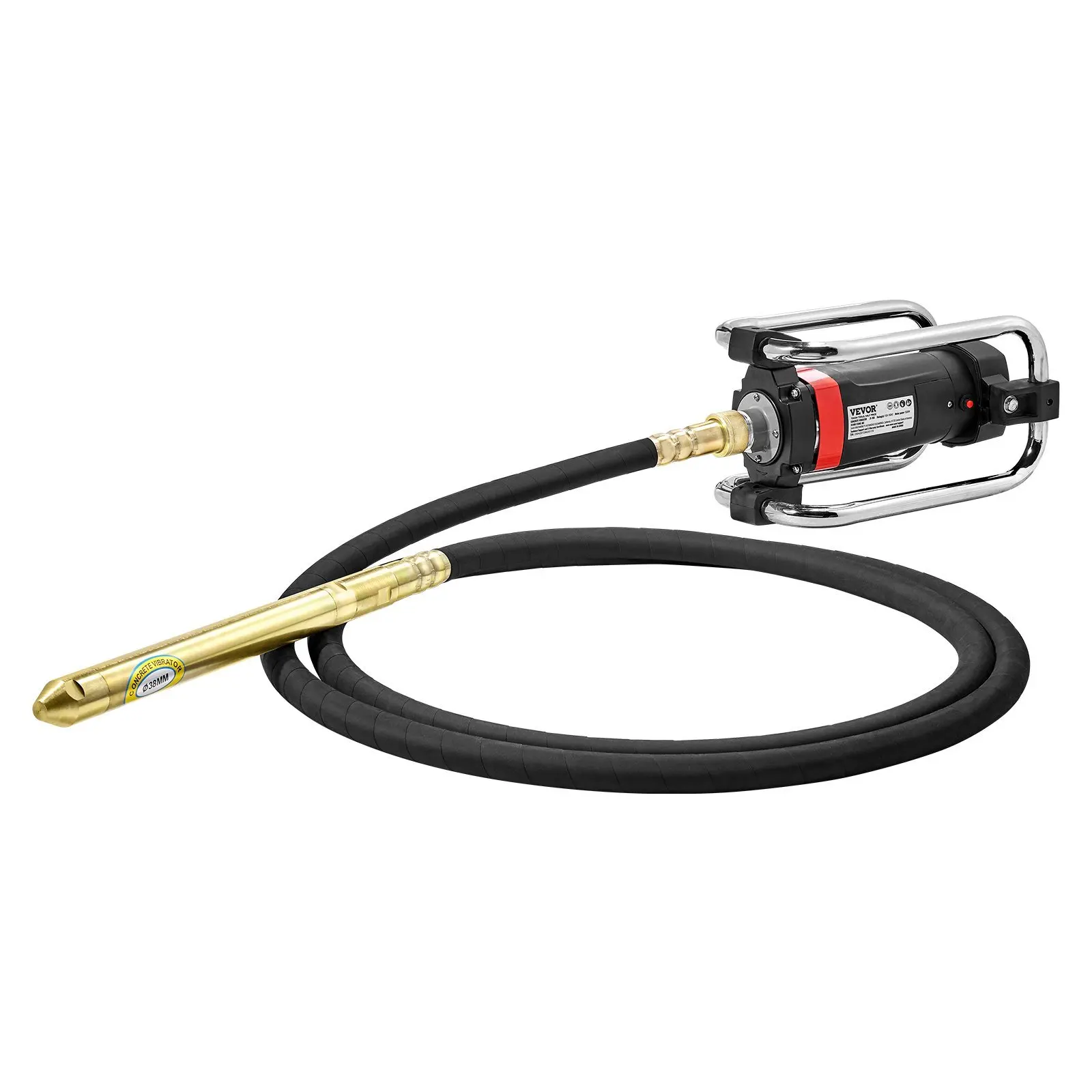 Electric Concrete Vibrator, 1500W 16000 VPM, 2HP Copper Motor Handheld Concrete Vibrating Tool