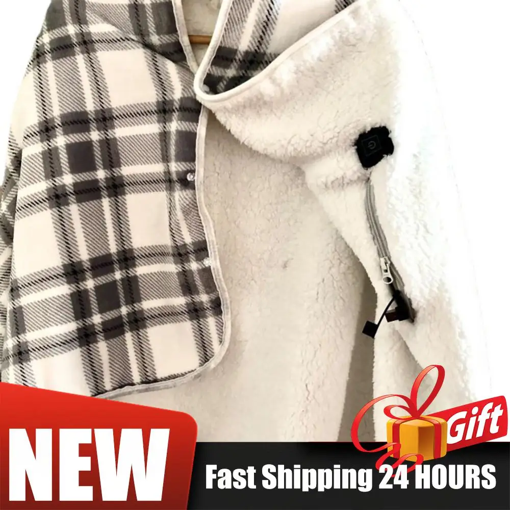 

Winter Electric Heating Body Warming Shawl Blanket Wearable Outdoor Camping Multifunctional Warm Shawl Fast Heating Blanket