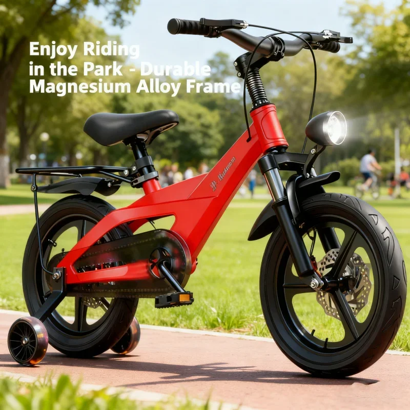 

Chinese Red Magnesium Alloy Integrated Wheel Rear Seat New Bicycle One-Piece Wheel for Boys 3-9 Years Old Girls And Boys