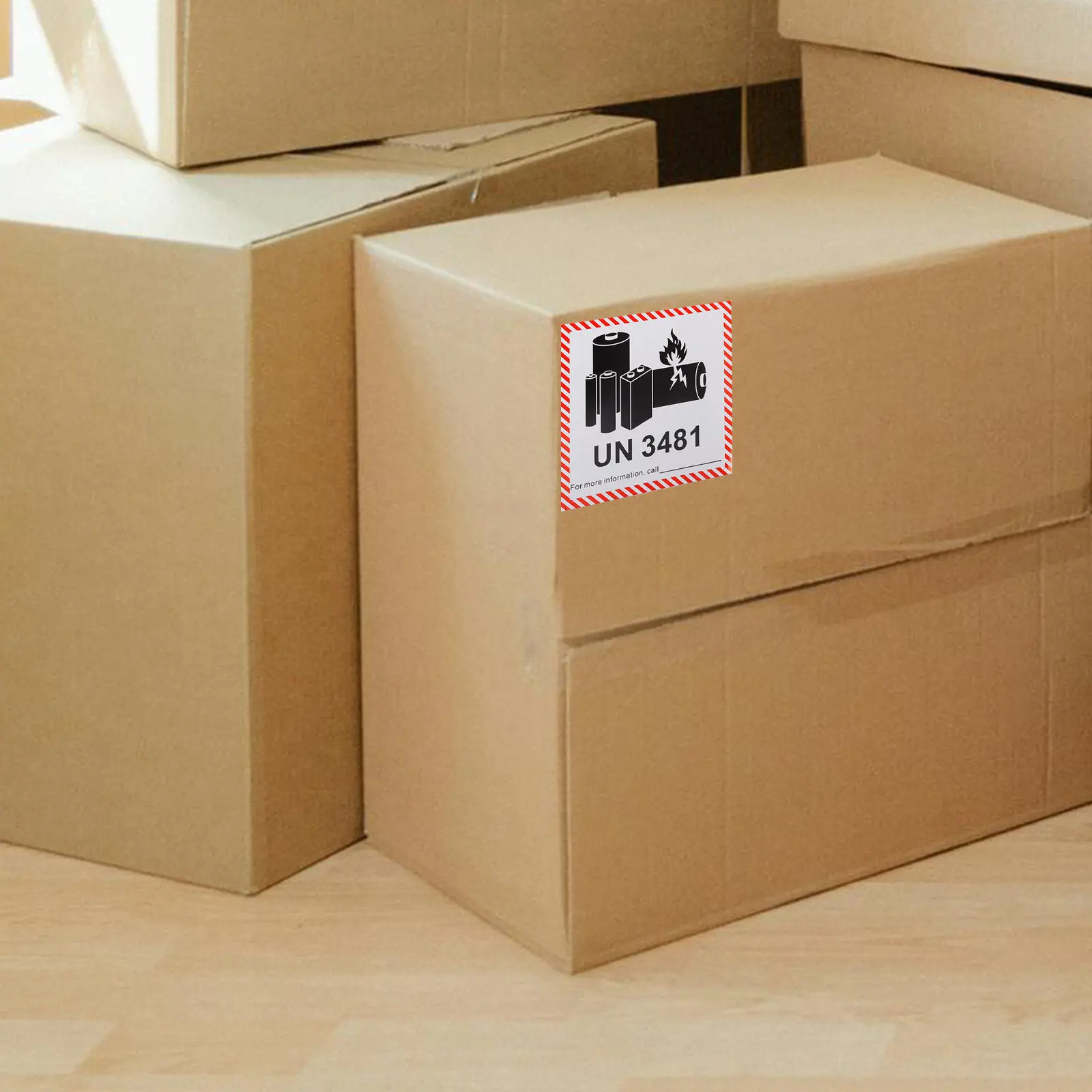 

100Pcs Labels Peel and Stick Safety Stickers for Packaging Transport Fire Hazard Warning Decals