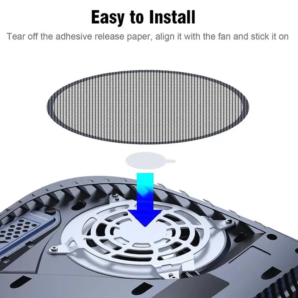 Per PS5 2 pezzi filtro antipolvere per ventola copertura per Console di gioco antipolvere traspirante custodia in rete piastra laterale di ricambio accessori per giochi Shell