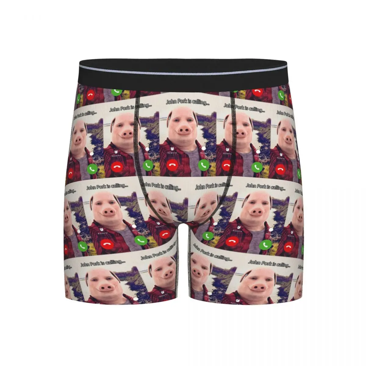 

Long Boxer Underpants Shorts John Pork Is Calling Answer Call Phone Panties Men Breathable Underwear for Homme Man Gifts
