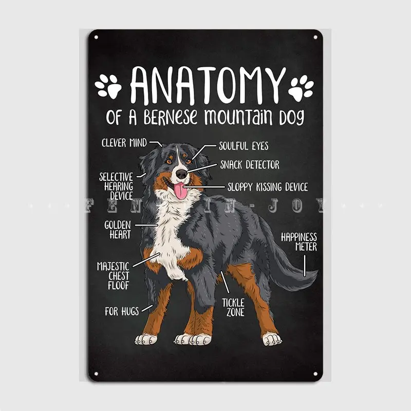 Bernese Mountain Dog Metal Sign Create Wall Mural Plaques Home Tin Sign Poster