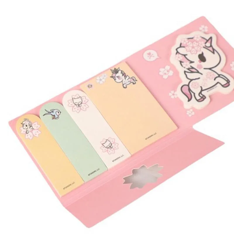 Imagem -05 - Unicorn Memo Pad Sticky Notes Bonito n Times Stationery Label Creative Notepad Bookmark Post Material Escolar 24 Pcs por Lote