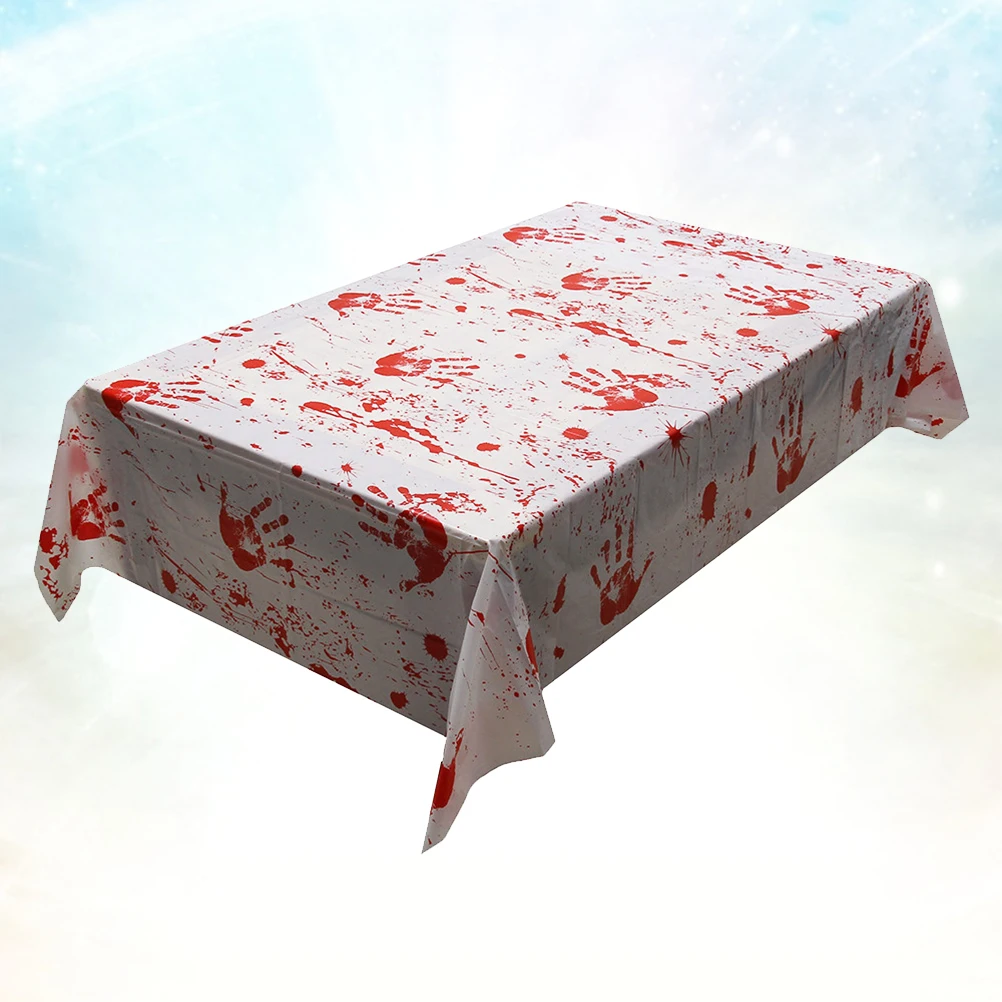 

2 Pcs Tablecloth Decoration Tablecloths Horrible Halloween Scary Blood Cover Runner