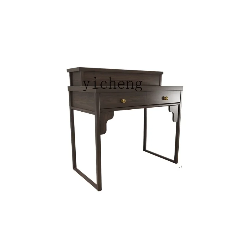 

Tqh Solid Wood Buddhist Hall Altar Incense Burner Table Household Buddha Shrine Buddha Table Black Walnut Steps Altar