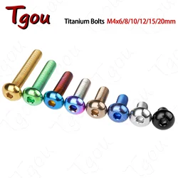 Tgou Titanium Bolt M4x6/8/10/12/15/20mm Allen Key Head Screws for Bicycles 1pcs