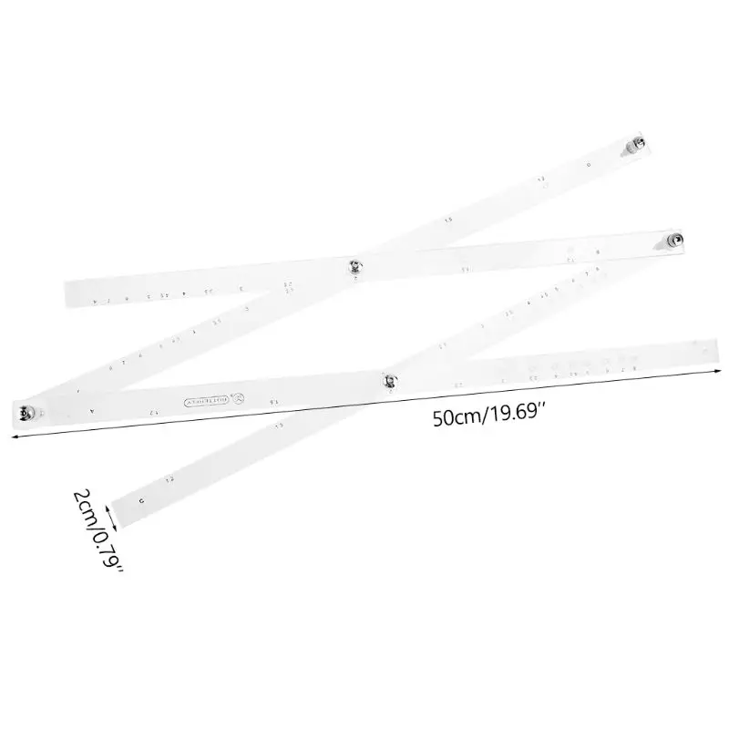 50cm Scale Excellent Folding Ruler Artist Pantograph Copy Rluers Draw Enlarger