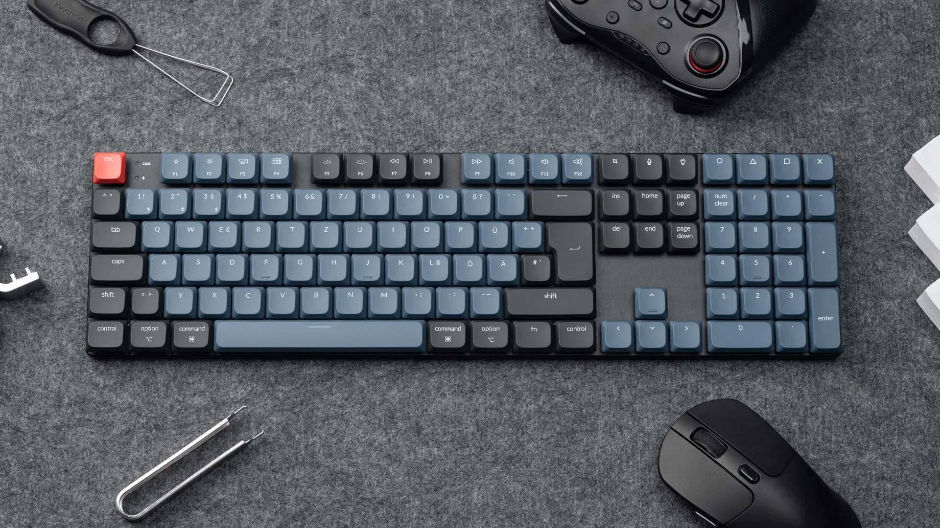 Imagem -05 - Pro Teclado Mecânico sem Fio Abs Keycaps Rgb Backlight Hot-swappable Gateron Switch Qmk Via Iso 100 Layout Keychron-k5