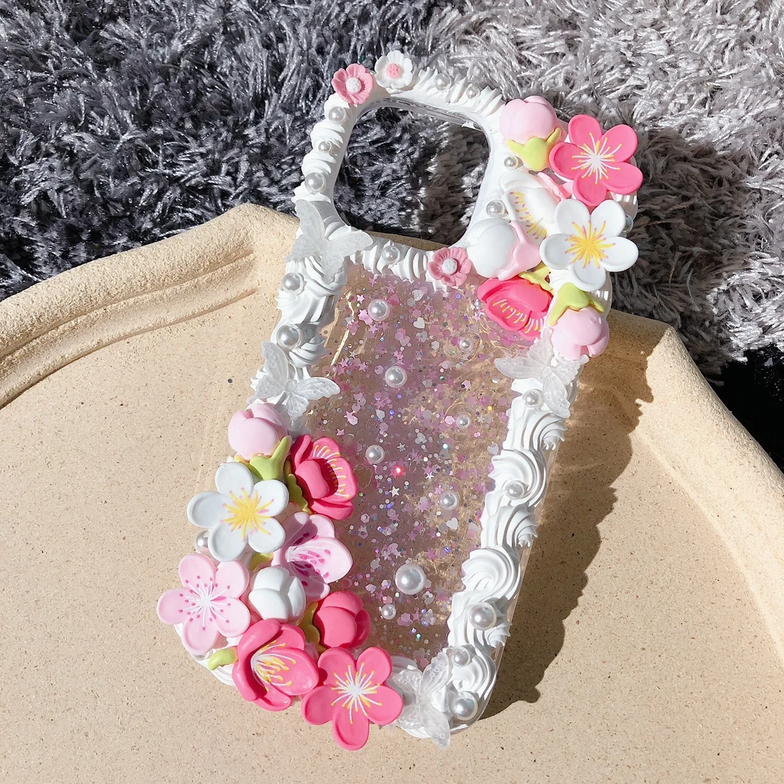 Bling 3D Handmade Phone Case for Oneplus 15 Global 15T Cover 1+ Ace 6T/Ace 5 Flowers Funda 13T Cute Personalized New Year Gifts