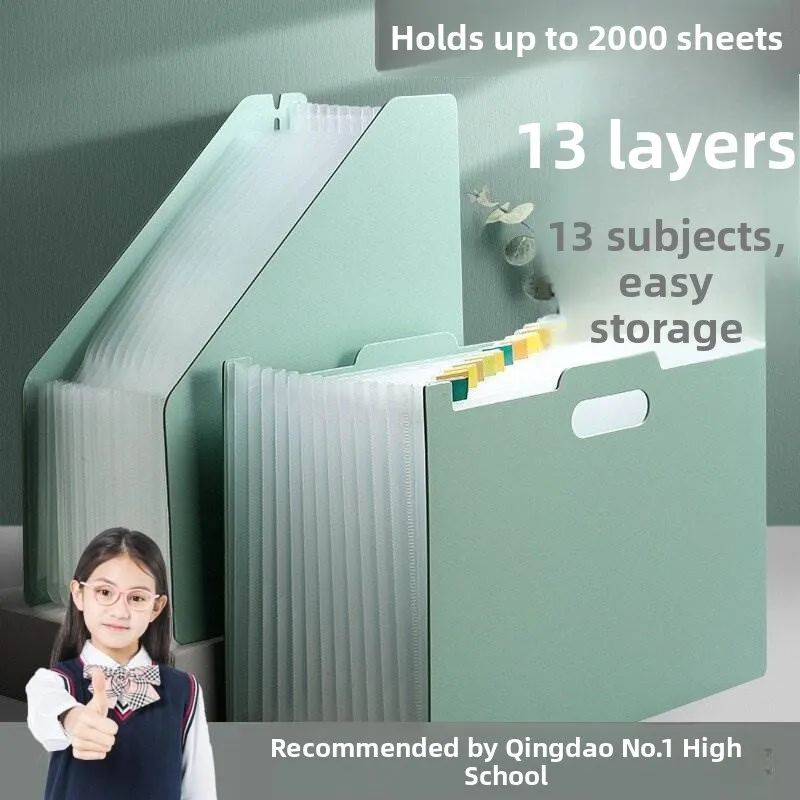 large-capacity-a3-test-paper-storage-bag-stand-up-accordion-file-student-file-folder-high-schooler-organizer-tool-plastic-mat