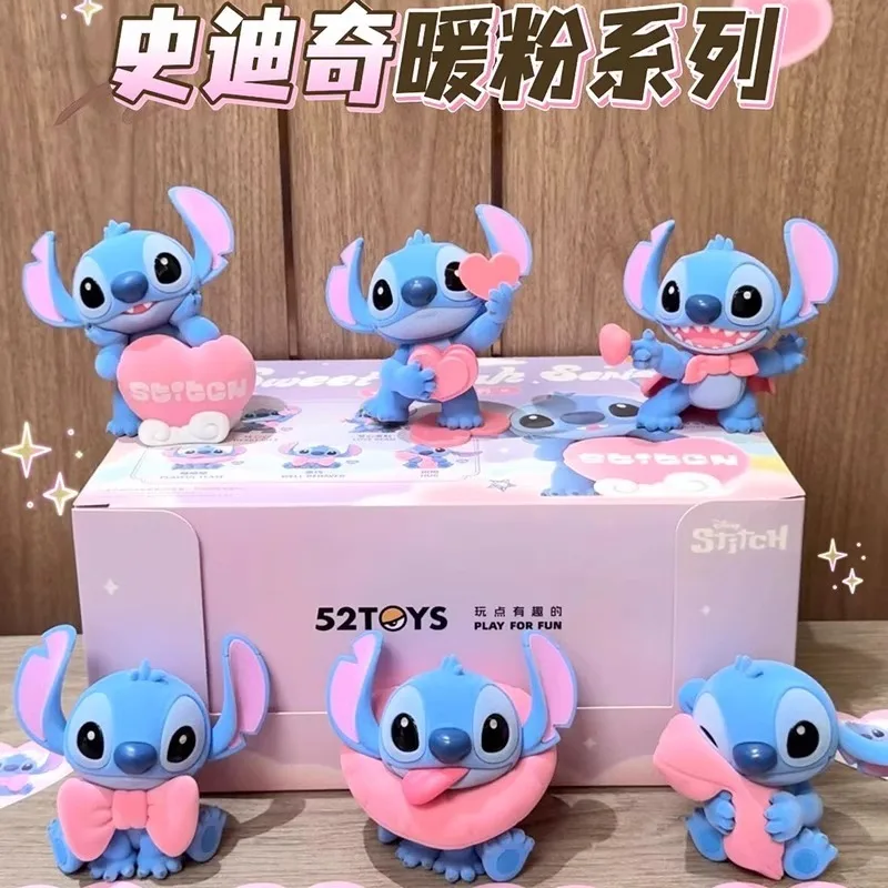 

52toys Disney Stitch, теплый розовый сюрприз, слепая коробка, модная игрушка, модель, милая плюшевая игрушка, плюшевый орнамент, подарок на день Святого Валентина, коллекция игрушек