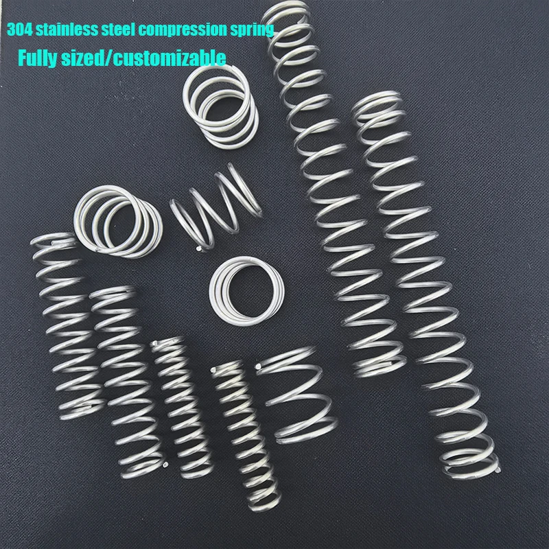 10 Pcs Wire Diameter 0.2mm/0.3mm/0.4mm  304 Stainless Steel Micro Small Compression Spring OD:2mm-9mm L: 5mm~50mm  Customizable