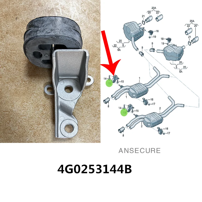 

OEM Front Centre Silencer Exhaust Pipe Mount Support Bracket For Audi A6 C7 A7 Sportback 2011-2018 4G0253144B 4G0 253 144 B