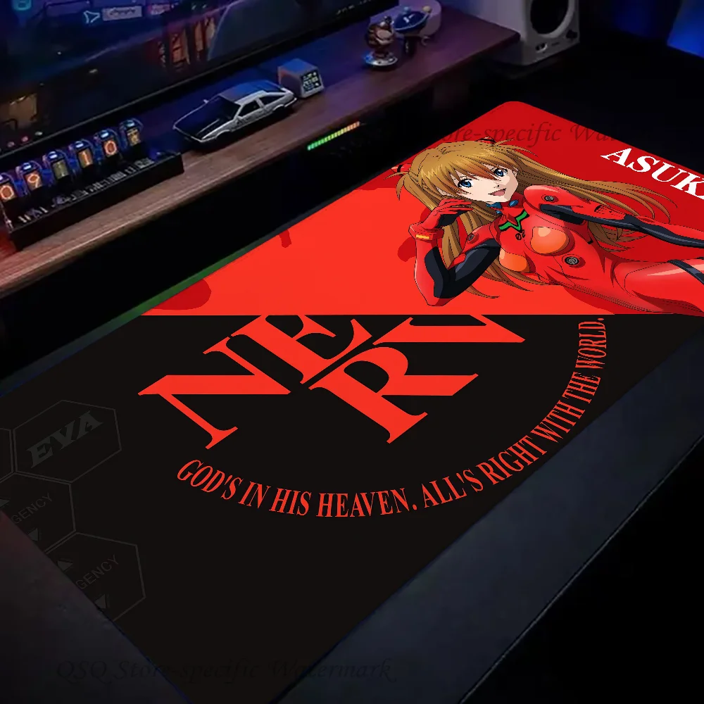 Soryu Asuka Langley E-EVANGELION Mousepad Large Gaming Mouse Pad LockEdge Thickened Computer Keyboard Table Desk Mat