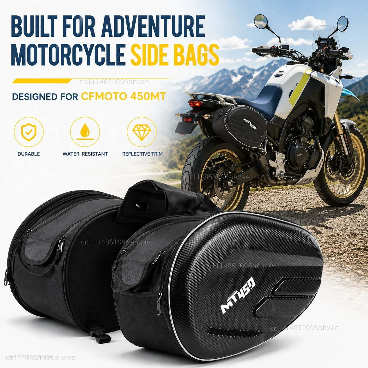 For CFMOTO CF MOTO CF450MT 450MT 450 MT MT450 2024 2025 2PCS Motorcycle Pannier Bags Luggage Saddle Bags Side Storage Fork