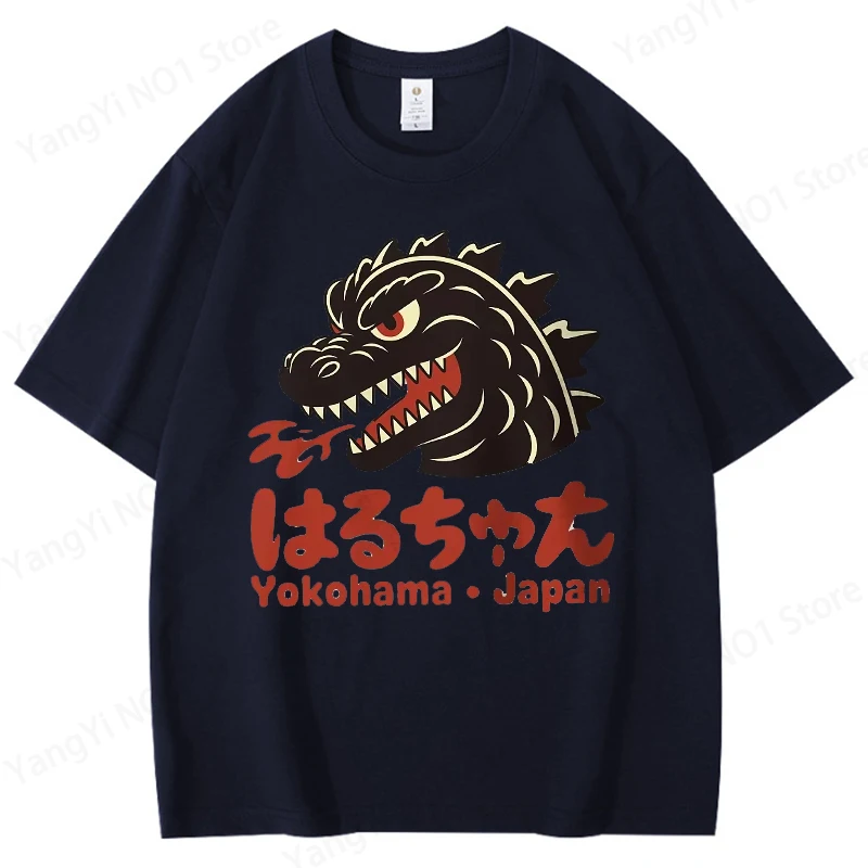 Monster Head Fierce Bedrucktes Herren-T-Shirt aus 100% Baumwolle, Oversized Pop-Kultur Grafik-T-Shirts für Damen, Streetwear Oberteile – Detail 9