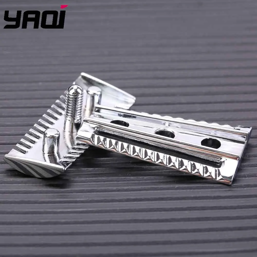2026 YAQI Top Aggressive Chrome Color Double-edged Mens Slant Safety Razor Head Replacement Accessory view 5
