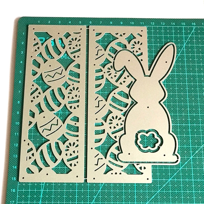 

Easter Bunny Invitation Metal Cutting Dies Stencil DIY Scrapbooking Album Paper Card Template Mold Embossing Craft