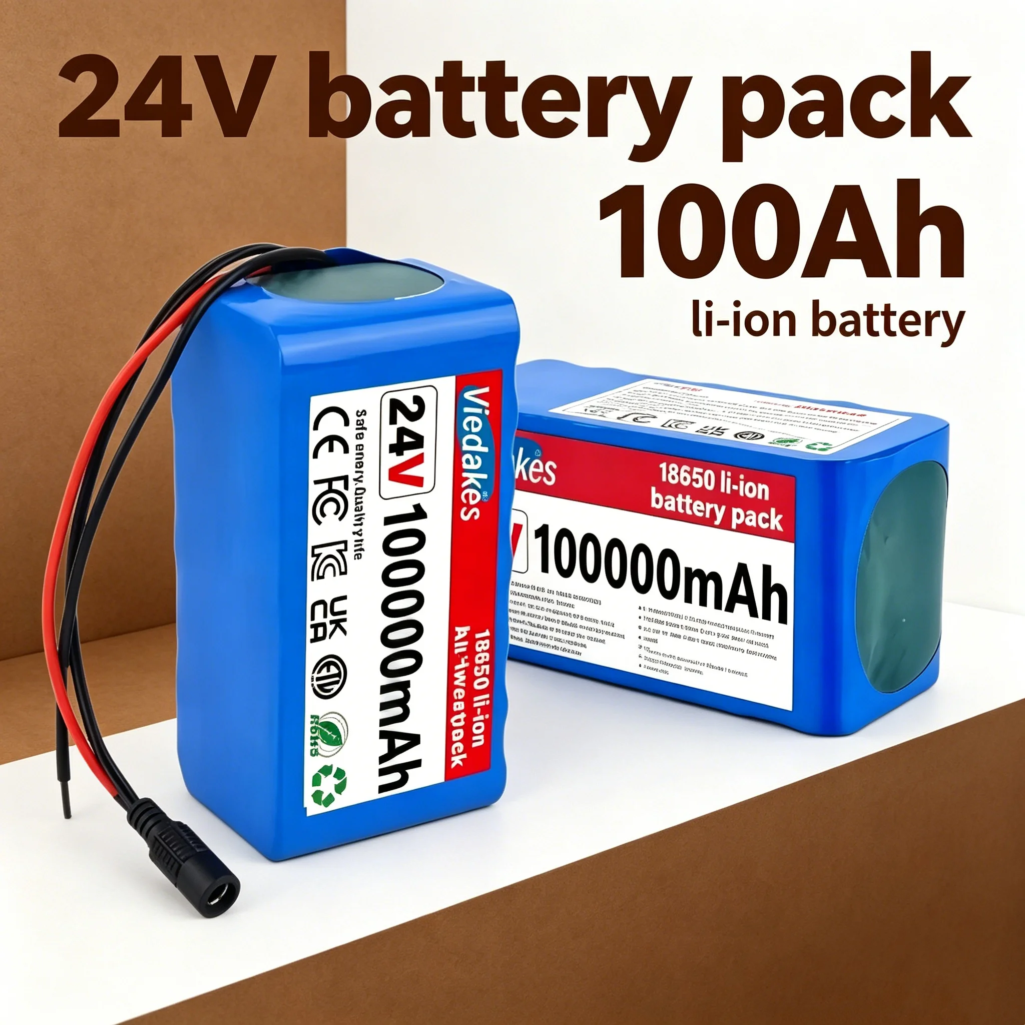 

For wheelchairs power Li-ion Replacement Battery + free 2A Charger， 24V 100000mAh 7S3P 21700 29.4V 80000mAh Li-ion Battery Pack