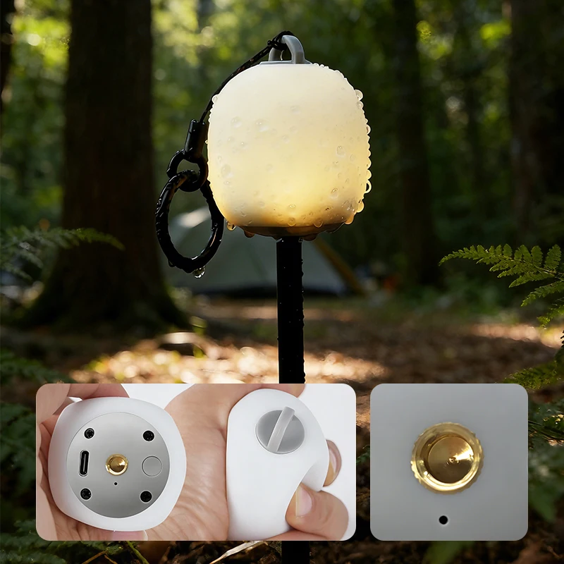 WESTTUNE Portable Camping Lantern Rechargeable LED Picnic Lamp MINI Egg-Shaped Squeeze Silicone Light for Outdoor Cozy Ambience image 2