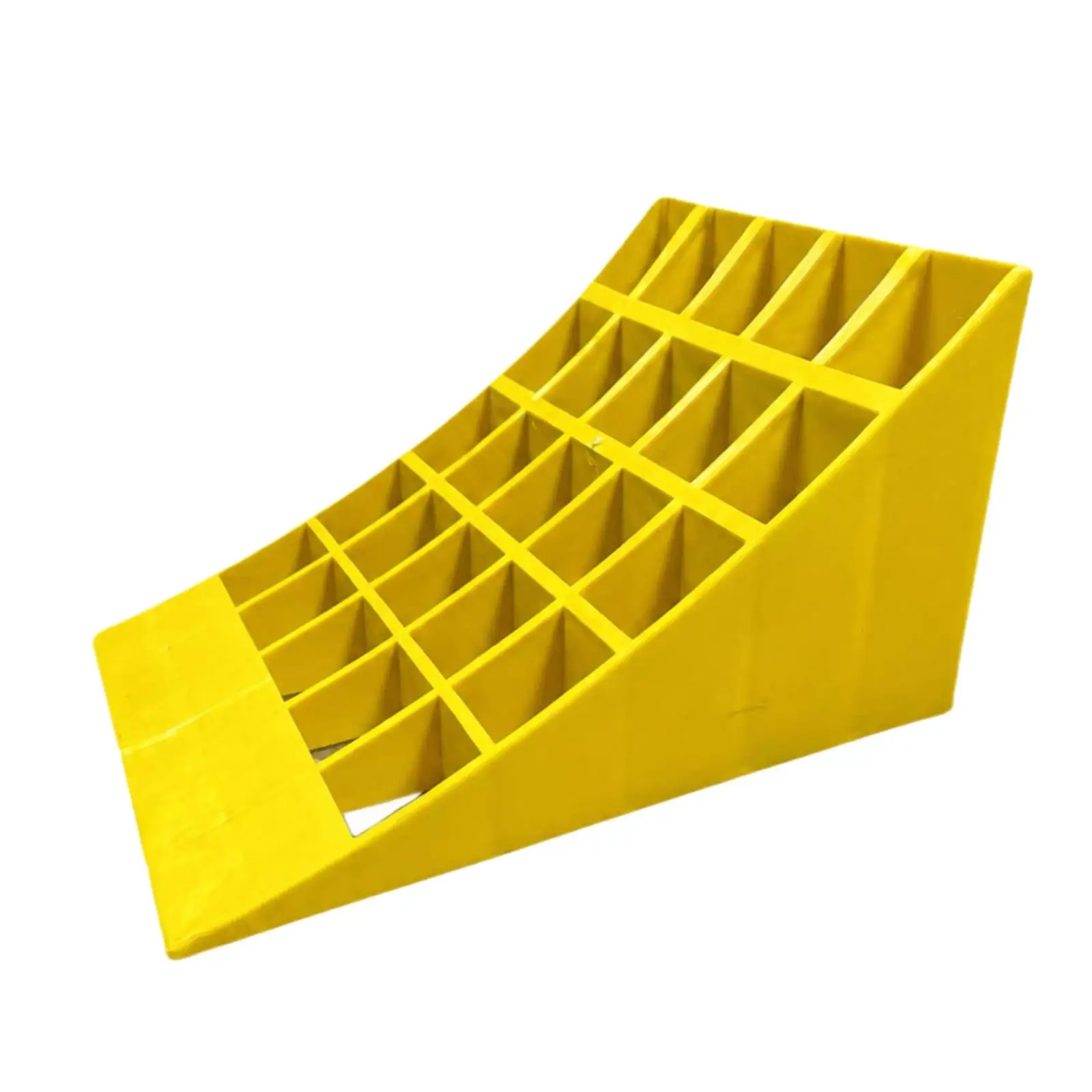 Triangular Vehicle Wheel Chock Simple to Position and Store Wedge-Shaped Wheel Chock with Top Handle Vehicle Roll Stopper for