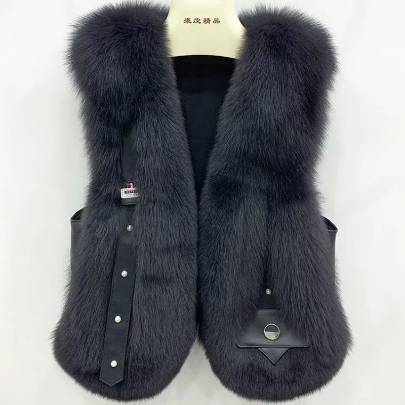 

Fur Integrated Fur Vest for Women Autumn and Winter New Style Slimming and Age-reducing Outer Wear Sleeveless Vest