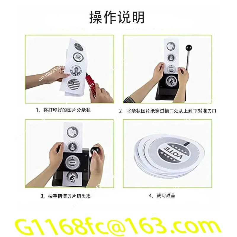 25/32/44/58/75mm Round Badge Paper Cutter Punch Die Cutter Button Maker Circular DIY Button Badage Paper Card Cutting  part