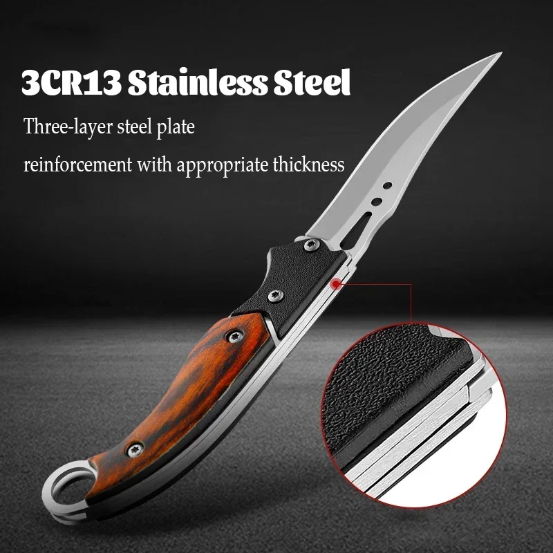 Stainless Steel Folding Fruit Knife Outdoor Pocket Knife Small Knife Camping Knife Perfect for Fruits Vegetables Knives