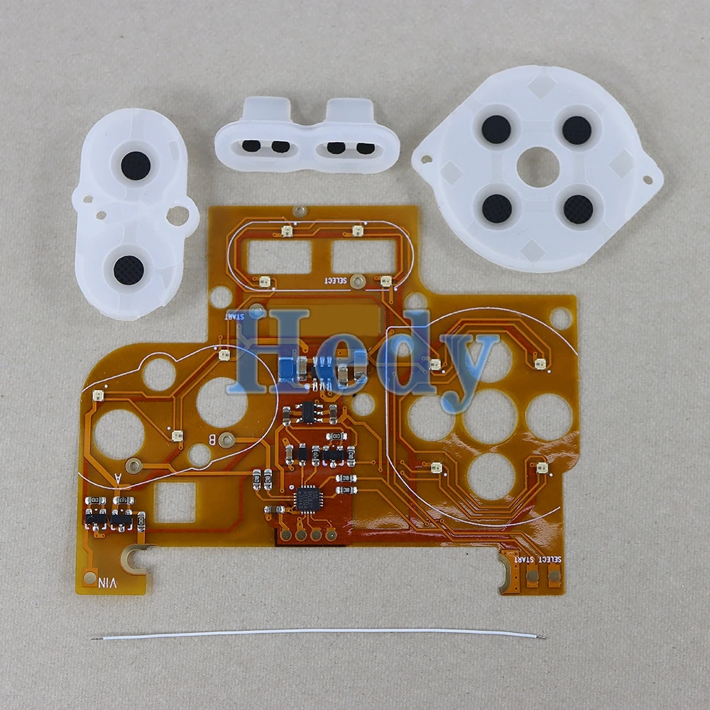 10sets Für GBC Taste Licht Montage LED Farbe Taste Mot Kit Flex Kabel Für Game Boy Farbe