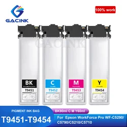 T9451 T9452 T9453 T9454 Pigment Ink Bag For Epson  WorkForce Pro WF-C5290 C5790 C5210 C5710 Printer(European version）