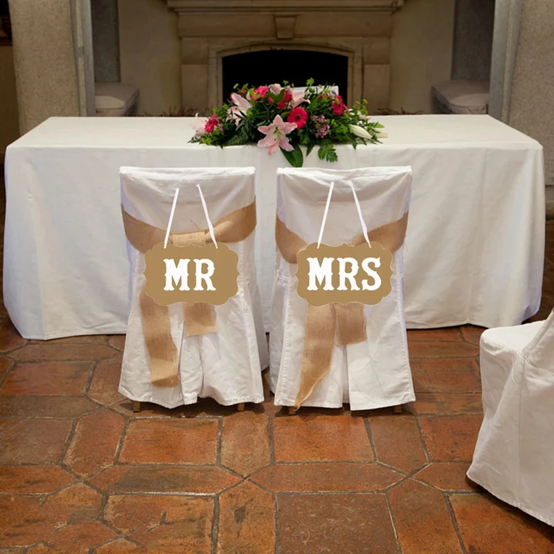 16PCS งานแต่งงานกระดาษ Mr & Mrs Photo Props เจ้าบ่าว & เจ้าสาวที่นั่งป้ายแขวนเครื่องประดับจี้อุปกรณ์ตกแต่งงานแต่งงาน