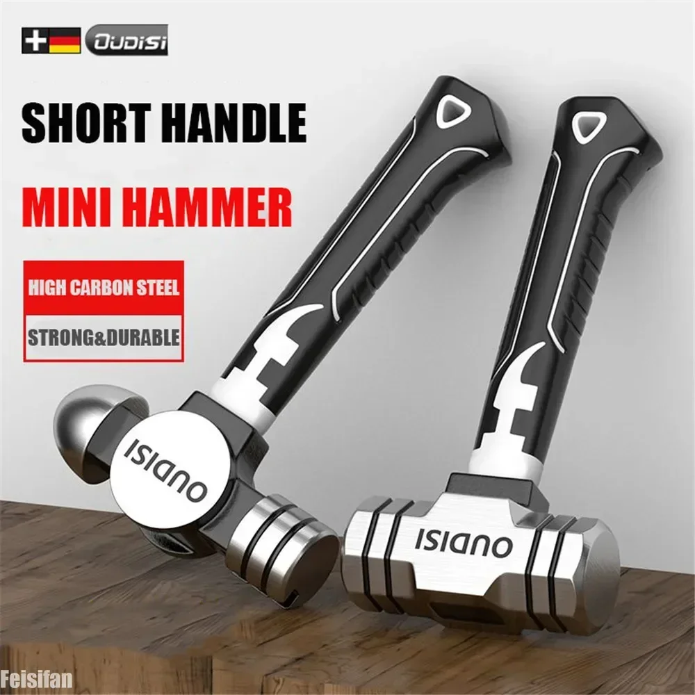 Heavy Duty Short Shank Octagonal Hammer High Carbon Steel Hand Tools Nail Hammer Household Multifunctional Magnetic Nail Hammer