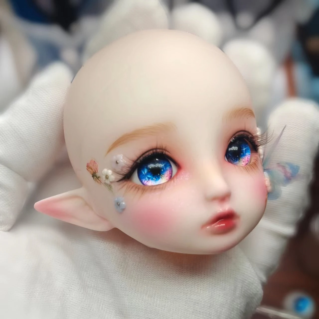 6 Points BJD Elf Doll Head Hand-painted Makeup Head Can Change Eyes Girl Doll Toy Bjd Doll  Dolls for Girls